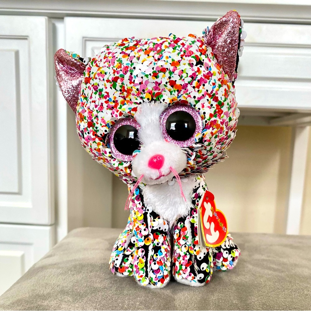 Beanie Boo Confetti Cat sequin